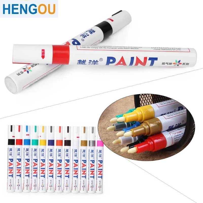 

2Pcs/Set Car Wasserdichte Marker Pen Permanent Gummi Autoreifen Lackstift Bunte Marker Stift Tire Tread Rubber Metal Access