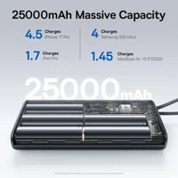 Baseus 145W Power Bank 25000mAh Fast Charging Built-In Type-C Cable Portable Battery Charger for iPhone Samsung MacBook Tablet - Image 5
