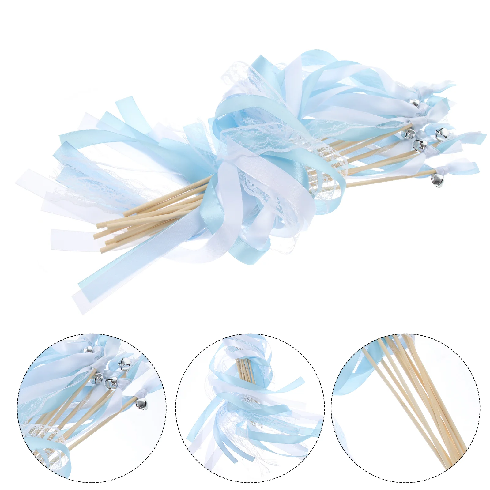 

10pcs Wedding Streamers Decoration Wedding Fairy Wands Party Fairy Sticks Wedding Lace Ribbon Decor