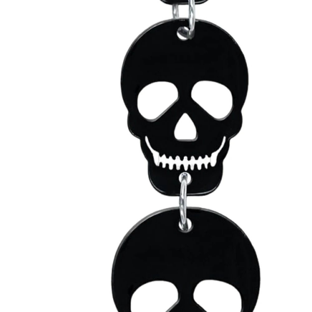 Acrylic Halloween Skull Bat Drop Dangle Earrings Multi-Layered Bat Stacking Earrings Dangle Earrings for Women Halloween Holiday