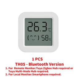 Smart Home Temperature & Humidity Sensor with Mini LCD Display - BT Version
