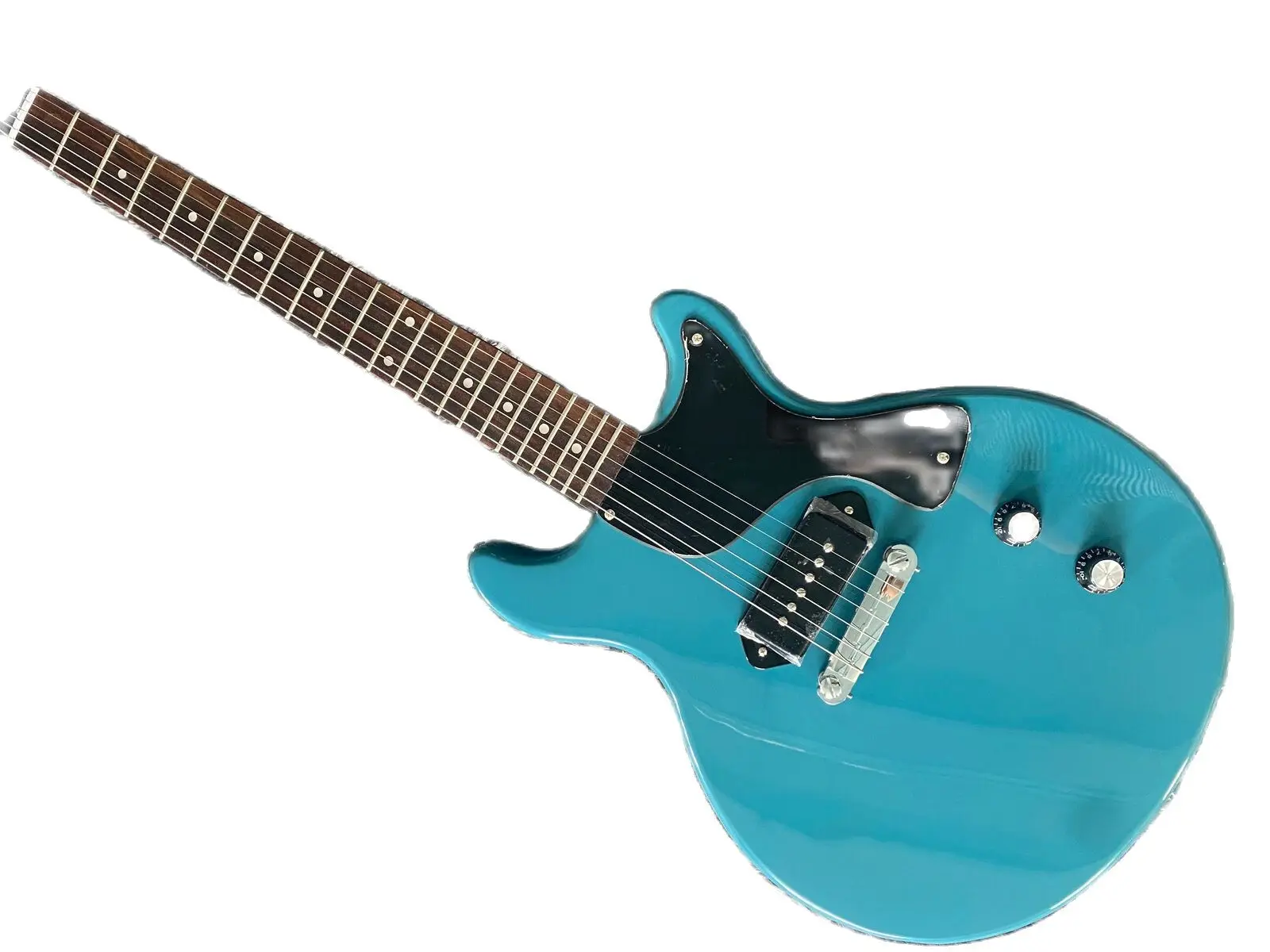 

Hot Sale Electric Guitar Junior Blue Color Active Pickup and Neck