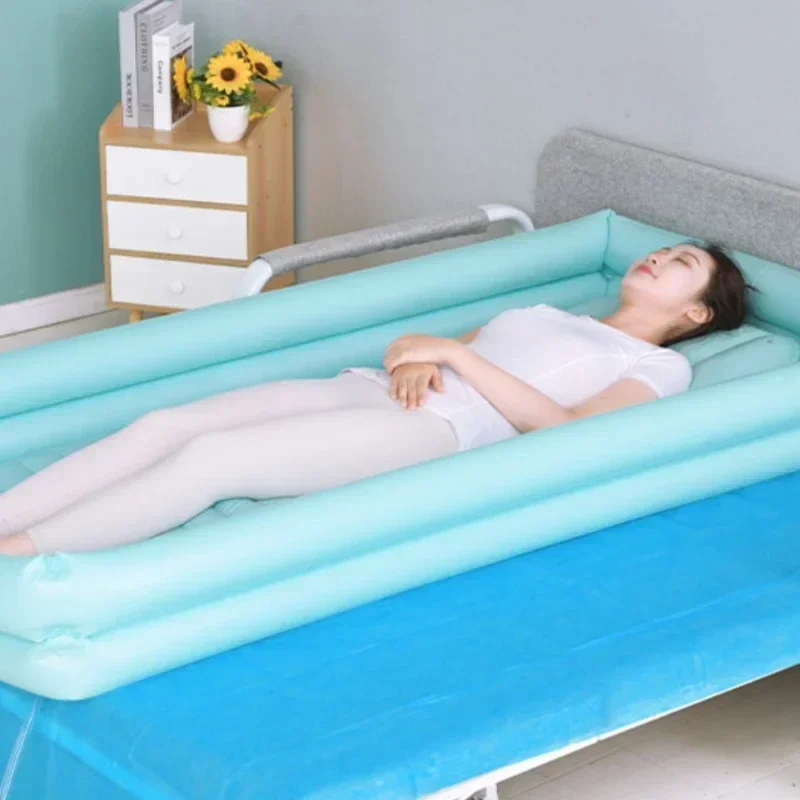 Paralyzed Elderly Bath Bed-Large Capacity Inflatable Bath Sink, Thickened Hose Bathtub Bed, Elderly Care Products, Comfortable