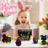 100/5 Piece DIY Rainbow Magic Sticky Notes Set Kids Black Scratch Art Craft Kits Pad Drawing Template Painting Toys 3