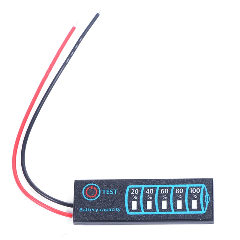 LCD 디스플레이 계량기 모듈 용량 전압 계량기, 납산 배터리 잔량 표시기 테스터, 12V, 24V