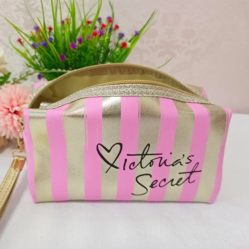 Portable striped makeup bag, small size, high-value handbag, mini portable makeup storage bag, waterproof women's bag cs013 4