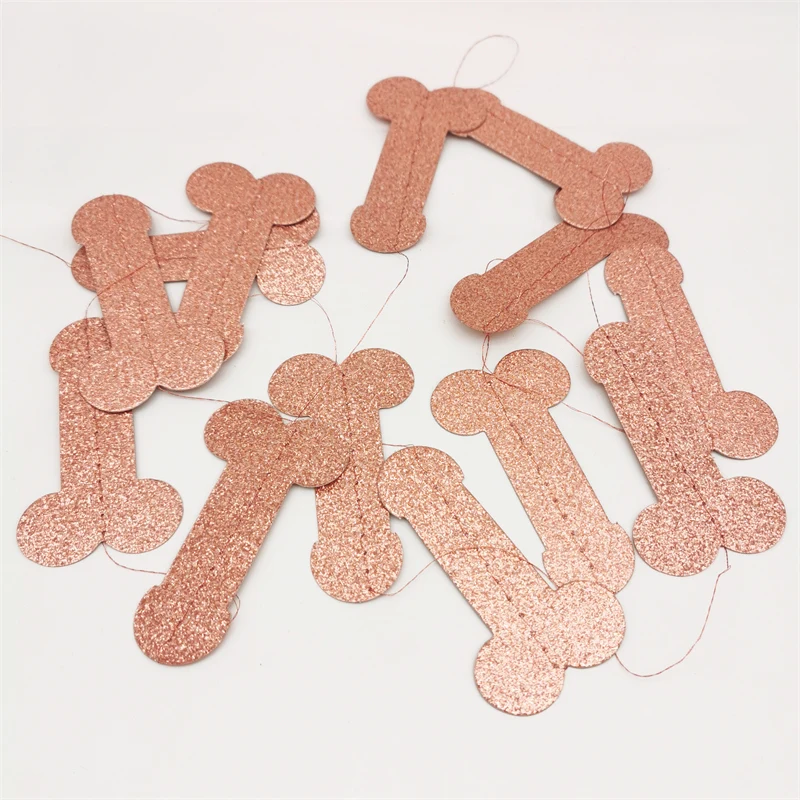 1Bag Paper Willy Penis Banner Bridal Shower Hen Night Party Garland Bachelorette DIY Party Bunting Wedding Decoration Supplies