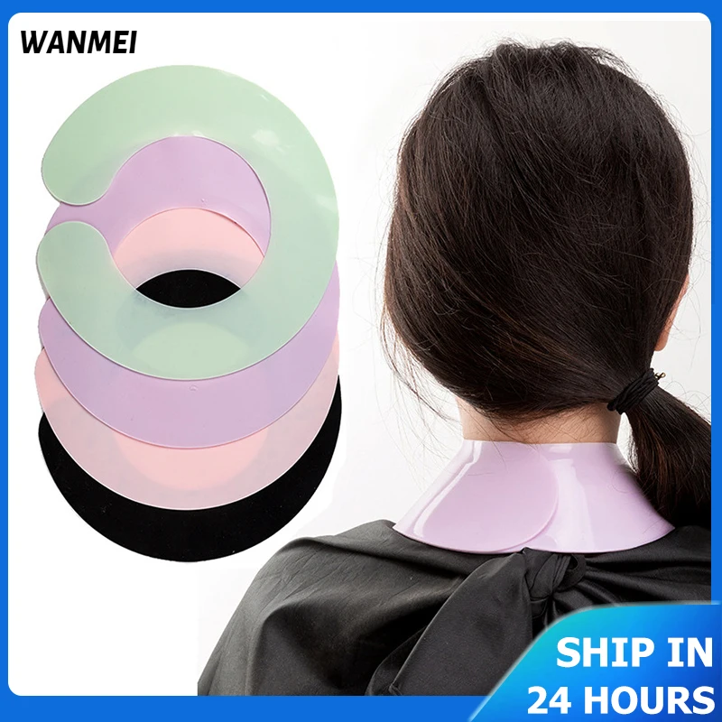 Silicone Stylist Cutting Collar Hair Dyeing Shawl Waterproof Neck Cape Wrap Cover Professional Barber Hair Shawl for Salon Use
