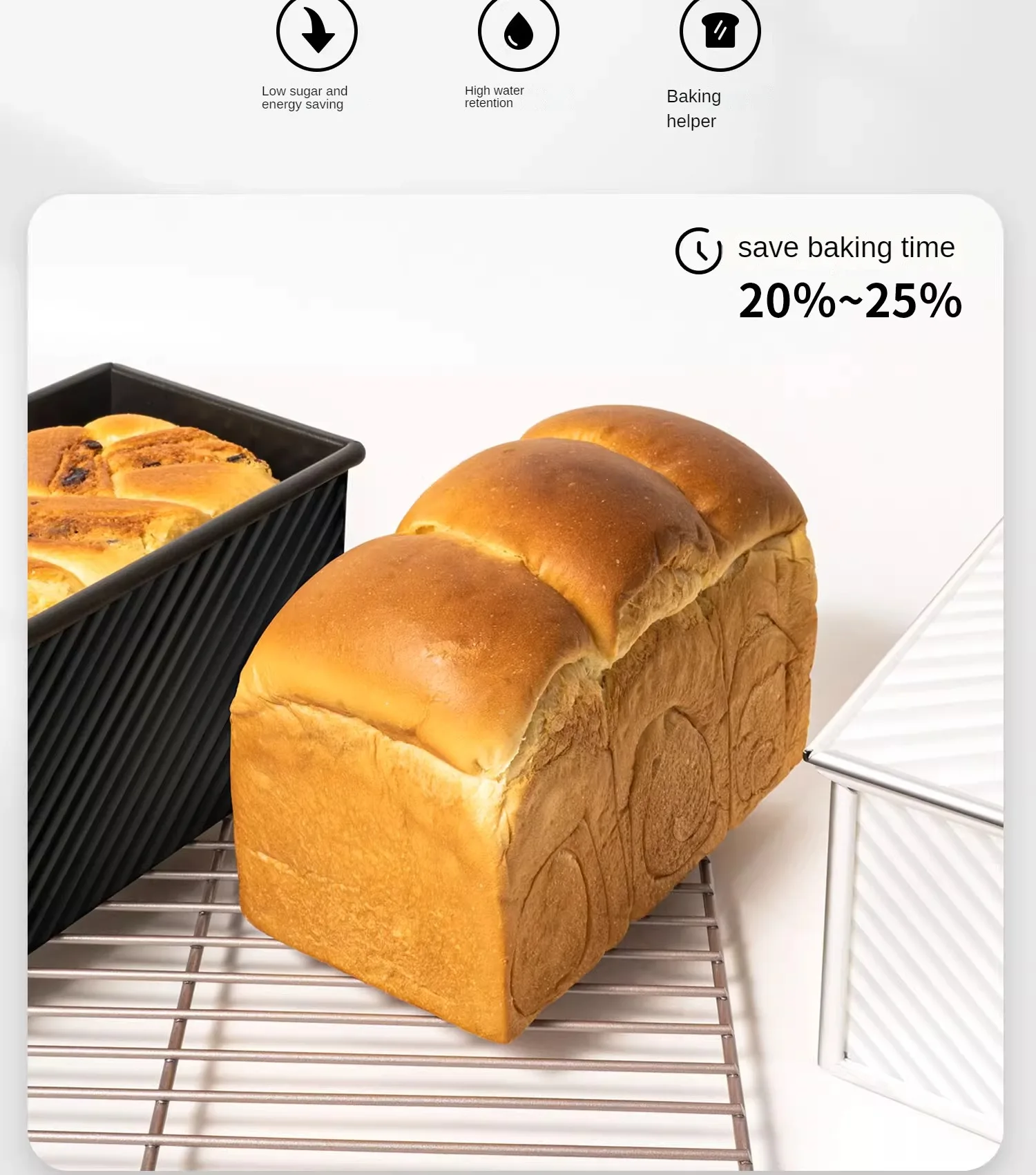 Stampo Pane In Silicone 2 Pezzi - 25x13.2x7cm, Antiaderente | Per Forno, Microonde E Tostapane - Foto 9