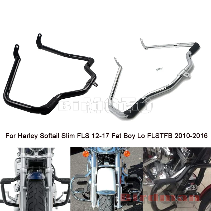 

Motorcycle Engine Guard Highway Crash Bar Black For Harley Softail Slim FLS 2012-2017 Fat Boy Lo FLSTFB 2010-2016 49140-05