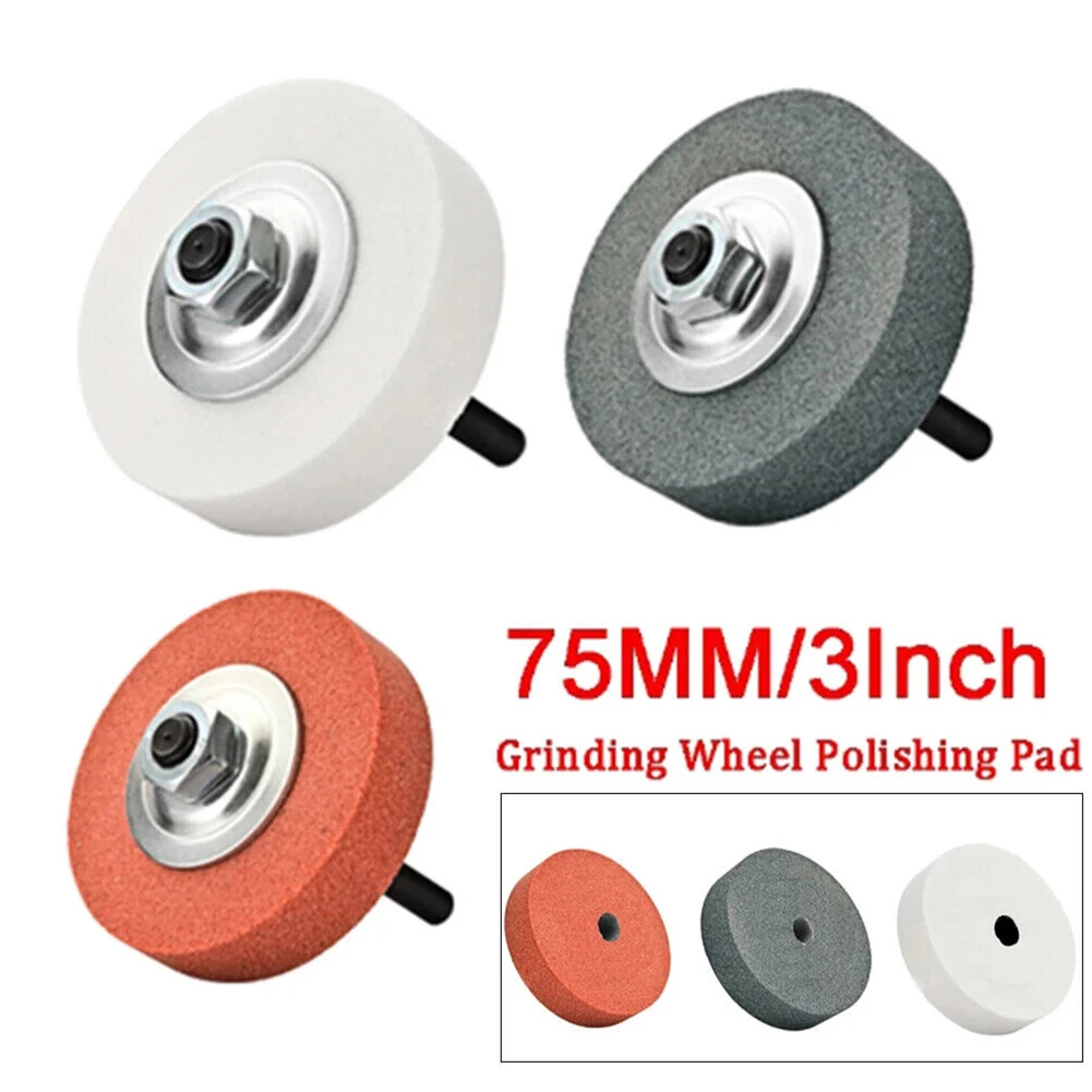 Abrasive Wheel Metal Working Polishing Wheel Industrial 1 Pcs 10mm Hole 20mm Width 75mm/3 Inches Yellow/White/Gray For Bench Grinder