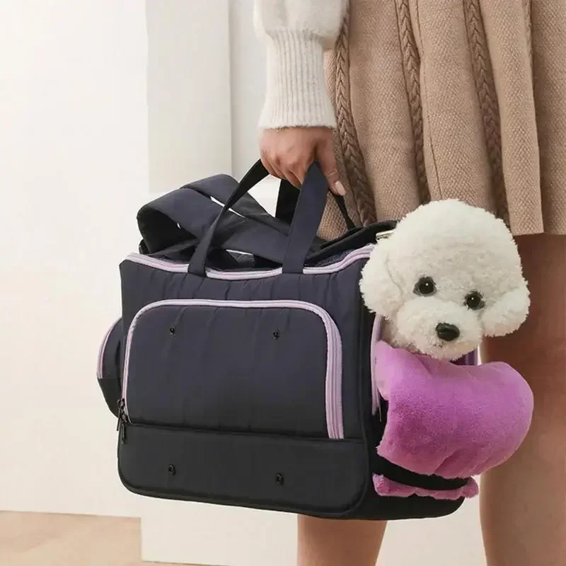 애완동물용 휴대용 핸드백 고양이 용품, 통기성 캐리어, 대형 메쉬 백, 배낭 애완동물, 숄더백