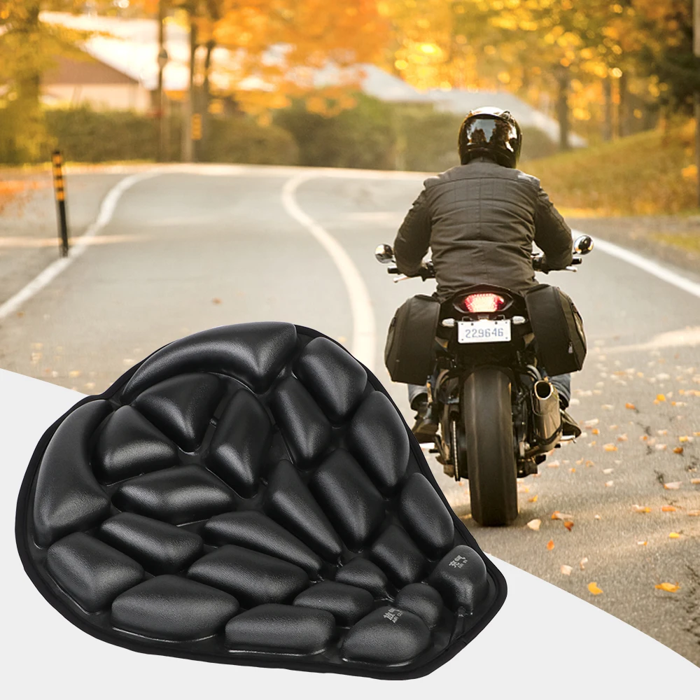 

3D Inflatable Seat Cushion Motorcycle Air Seat Cushion cover Waterproof Universal Seat Mat Antiskid Breathable Shock Absorption