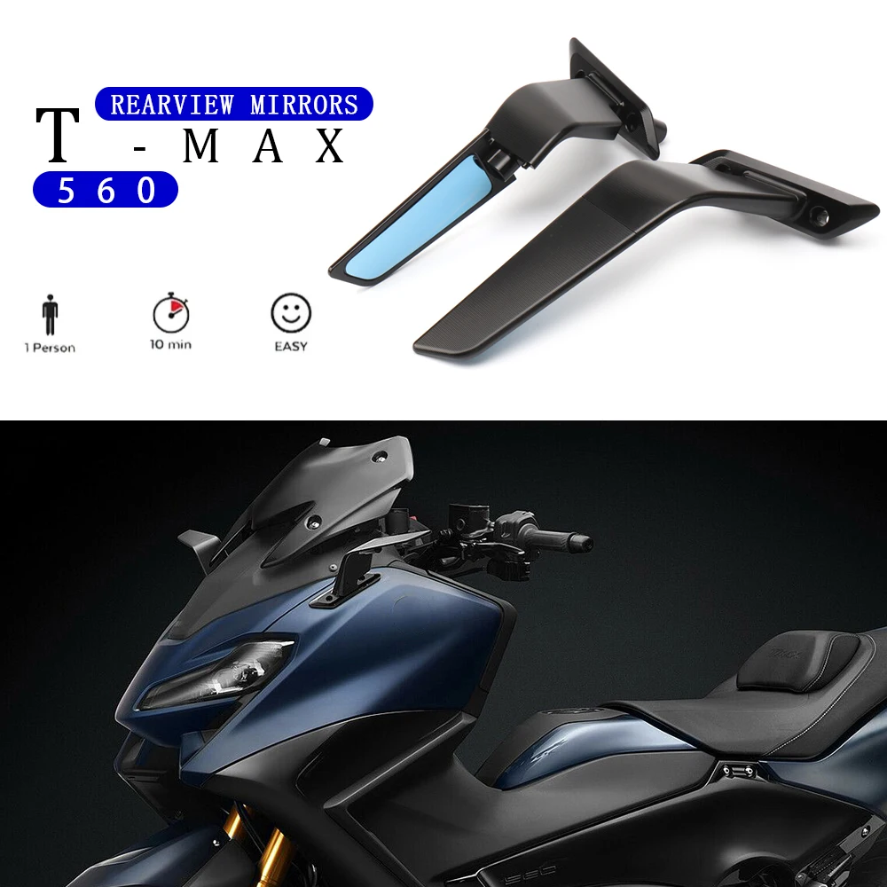For YAMAHA T-MAX560 T-MAX 560 TMAX560 New Motorcycle Rear View Mirrors Adjustable Aluminum Mirror Accessories TMAX 560 2022 2023