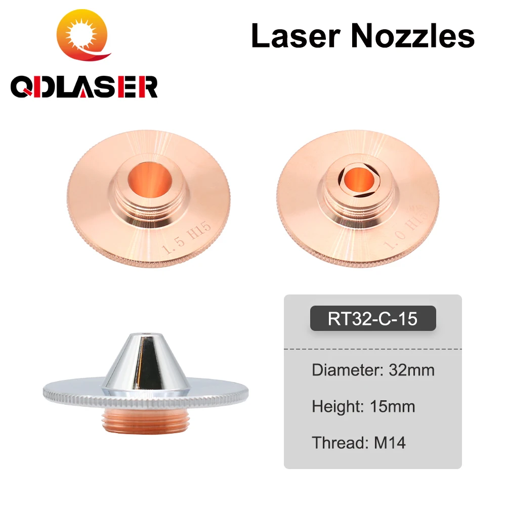 

Насадки лазерные QDLASER типа C TQ диаметром 32, H15, однослойные, хромированные, двухслойные, калибр 0,8-5,0 мм для режущей головки