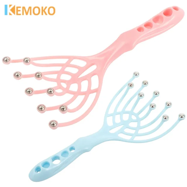 Head Massager Scalp Neck Comb Roller Five Finger 9 Claws Steel Ball Health Care Aid Stress Relief Artifact Soul Extraction 1 Pc