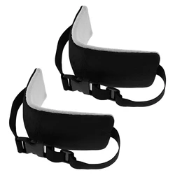 Deluxe Adjustable Travel Neck Support Straps - Comfortable Head Support for Airplane and Car Journeys (2-Pack) (Black 2PCS)