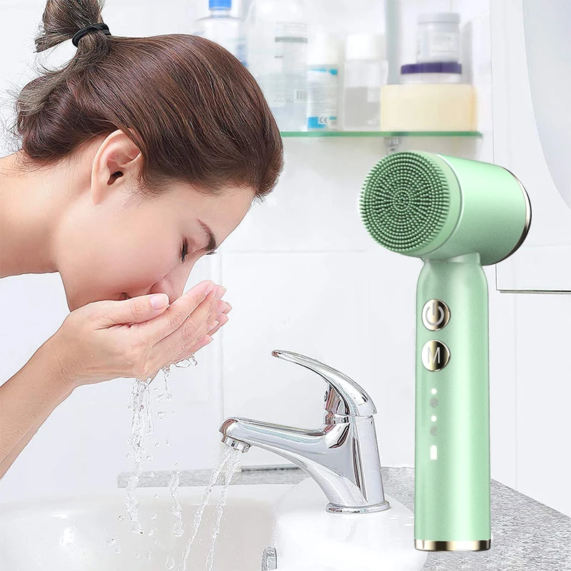 Electric ultrasonic 6 in 1 Skin Face Massager Aging Wrinkle Beauty Apparatus hot cold compress USB Charge pore Face clean brush new temperature digital displaykitchen faucet clean brush pull out rotation mixer 3 modes sprayer hot and cold sink water tap