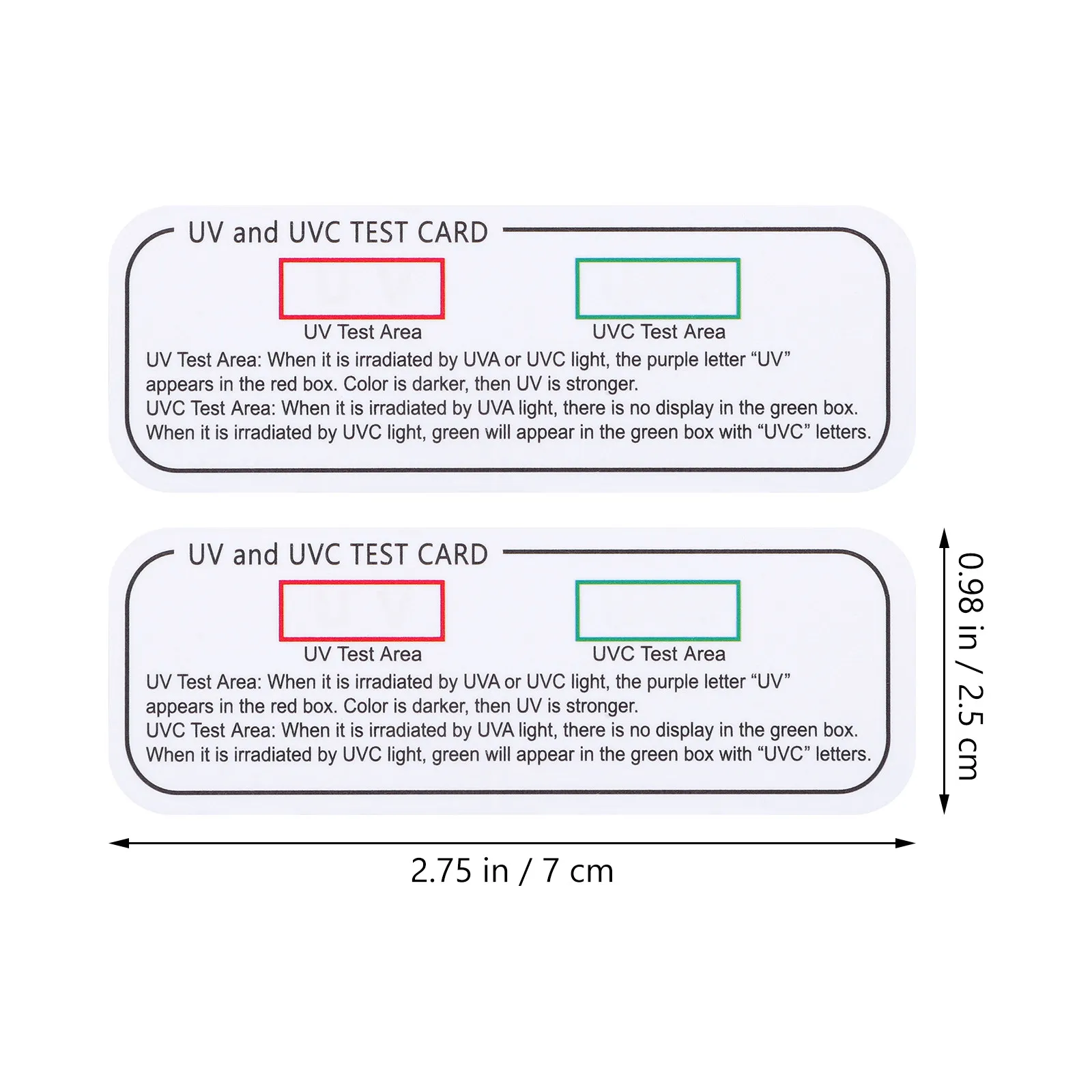 12Pcs Uv 테스트 카드 전문 Uvc Uva 표시 스트립 소독 상자 램프 살균 빛 감지용