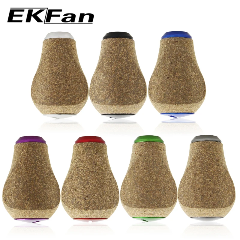 EKFan 1개 코르크 플랫 스피닝 베이트캐스팅 낚시릴 핸들 노브 (A/D/S 7*4*2.5mm 베어링 루어릴 핸들 DIY 부품)