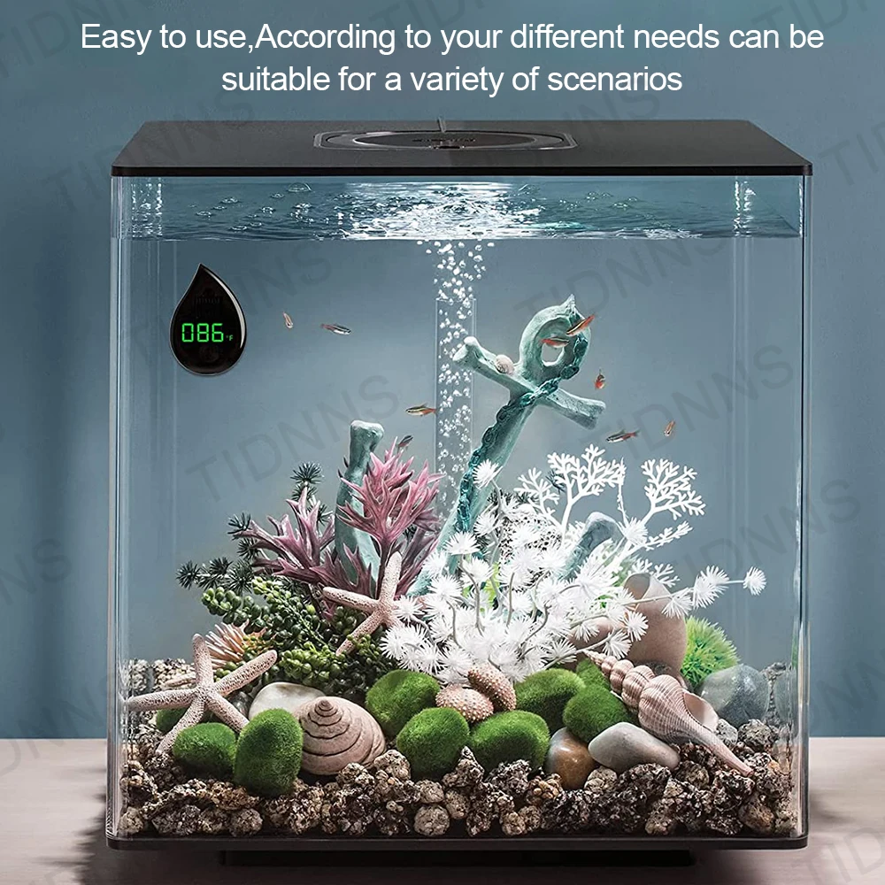 Aquarium Self-Adhesive Thermometer LCD Digital Fish Tank Mini Thermometers Free switching ℃/℉ Temperature Meter 0-90℃ aquarium thermometer