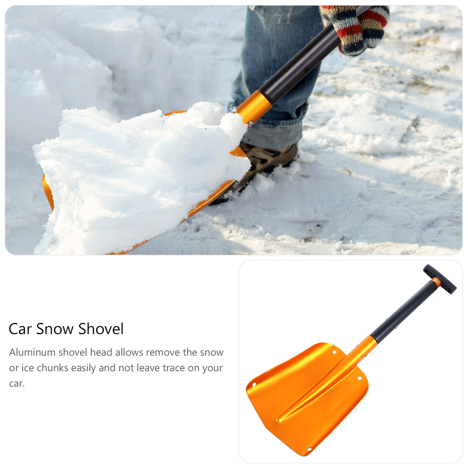 Folding Winter Snow for Car Ice Scraper Frost Removal Outdoor Tool Automotive