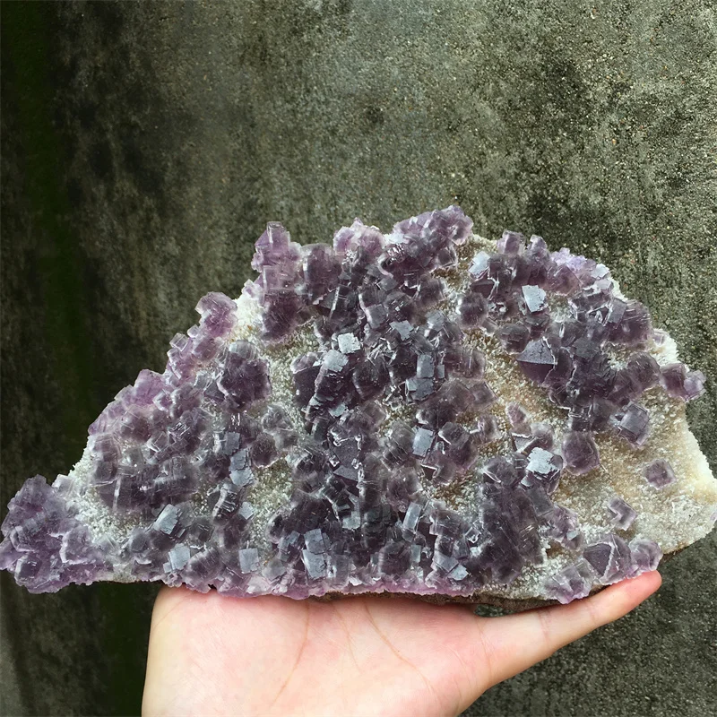 

857 г 100% натуральный фиолетовый флюорит образец минеральный кварц кластер драгоценный камень и кристаллы коллекция домашний декор