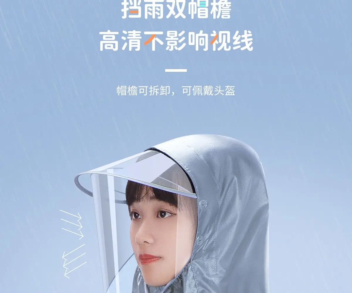 Mantella Da Pioggia Per Bici - Impermeabile, Leggera, Con Pannello Trasparente E Riflettenti - Foto 13