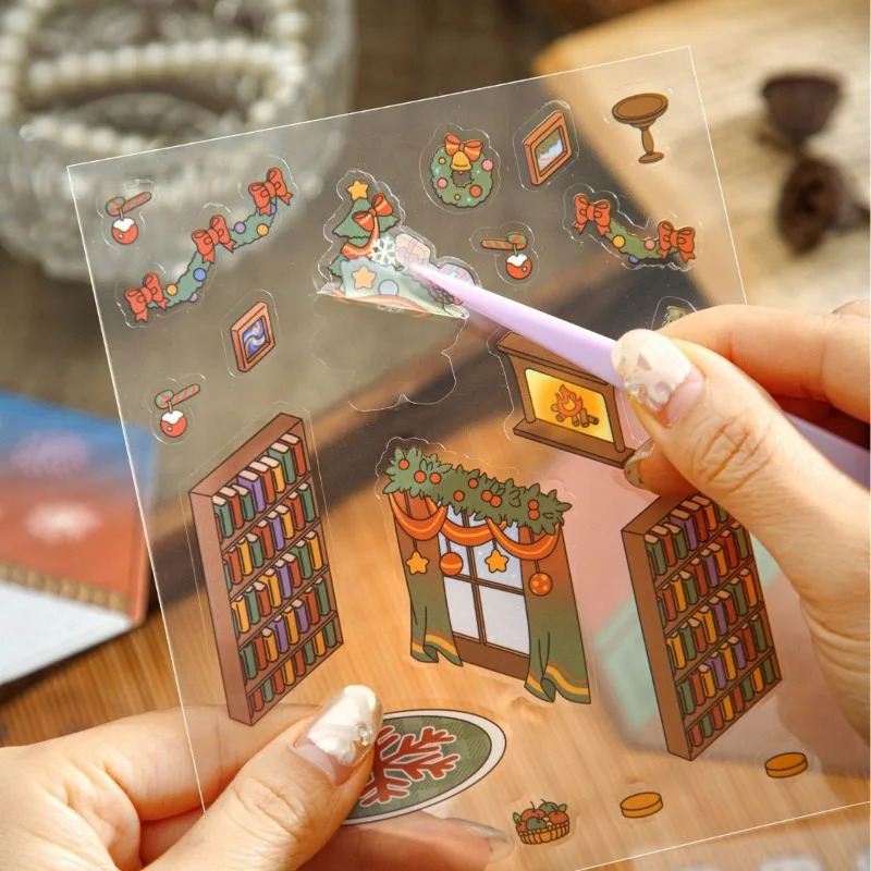 New Miniature 3D Sticker Decompression Landscape Scene Handmade DIY Scene Layout Paster Funny Fashion Toy Party Favors