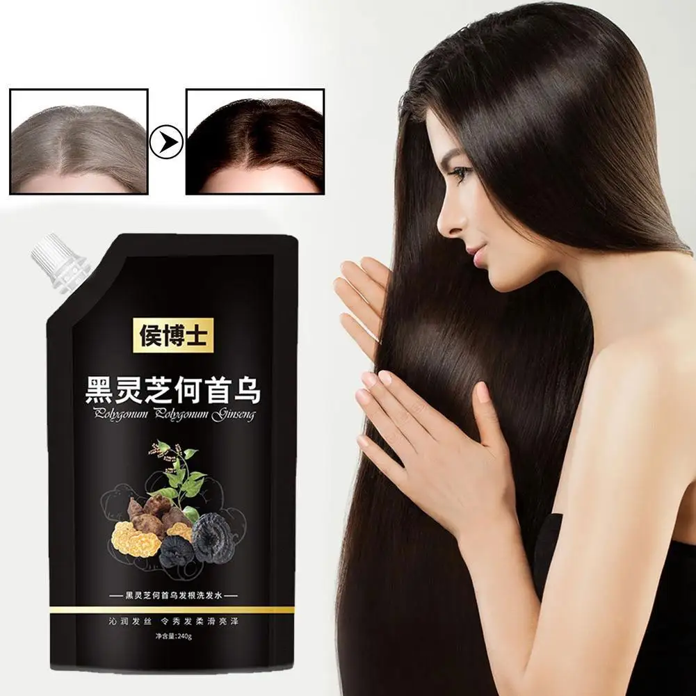 

For Dr. Hou's Black Ganoderma And Polygonum Multiflorum Turns Black Naturally White Shampoo Shampoo Hair Q3D8