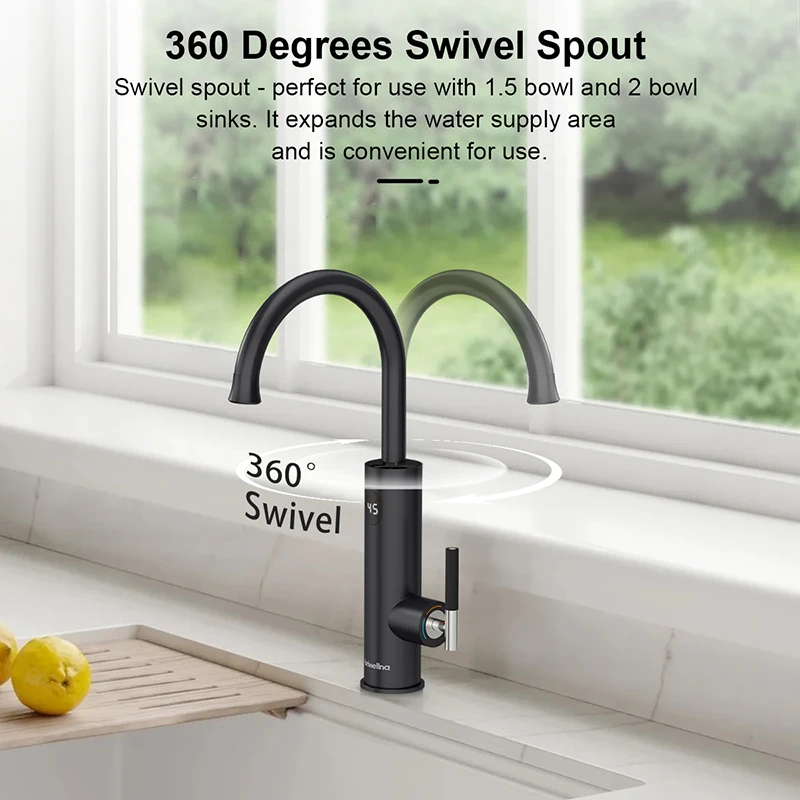 Briwellna سخان مياه كهربي 220 فولت سخان متدفق صنبو...