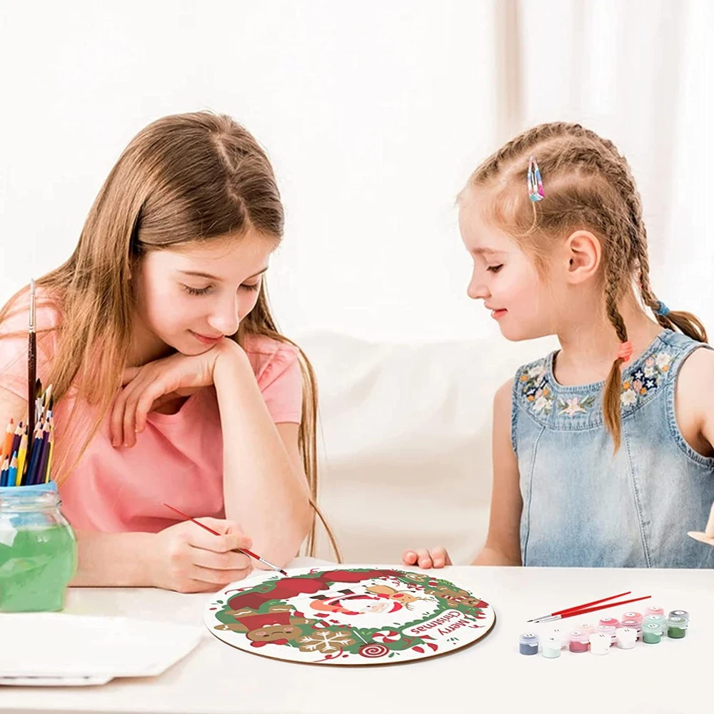 8pcs Wood Circle for Crafts Wood Circle Crafts Wooden Cutouts Wood Pieces Ornament Party Supplies Blank Plaque Round Wood Circle