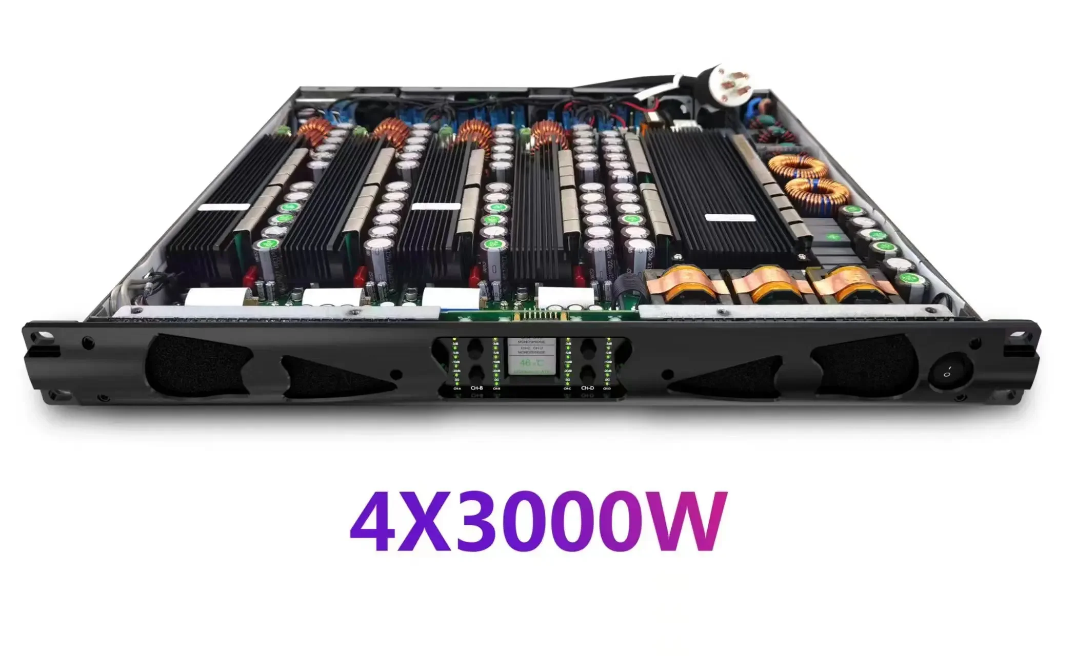전문가용 디지털 파워 앰프, 오디오 시스템, 클래스 D 사운드, 1U 스피커, 3000 W, X4, 8ohm, 신제품