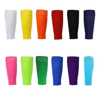 1 paire de chaussettes de protection de Football à haute élasticité sans pieds, protège-tibia pour enfants et adultes, manches de soutien des jambes pour Sport de Football 2