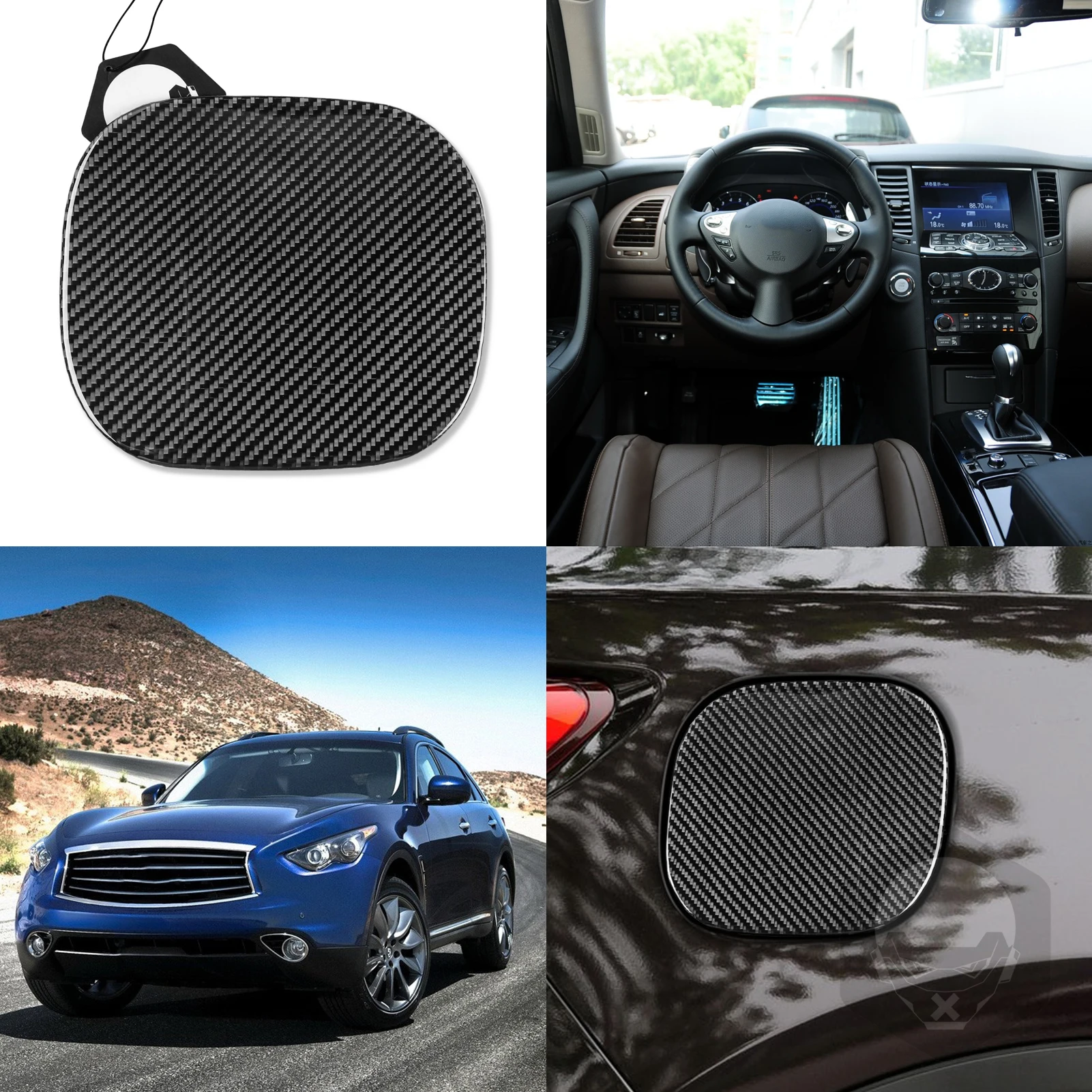 

Для Infiniti FX 2009 2010 2011 2012 2013 крышка топливного бака декоративная крышка отделка стикер наклейка автомобильные внешние аксессуары