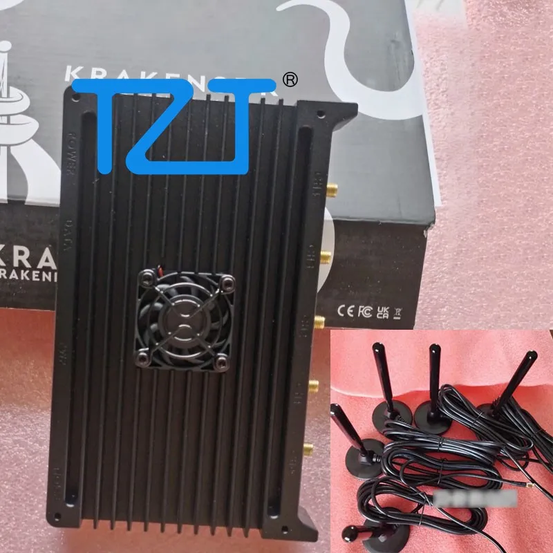 TZT KRAKENSDR 소프트웨어 정의 라디오 24MHz-1.766GHz 5 RX 채널(5개의 안테나 포함) 광대역 통신용 RTL-SDR 기반