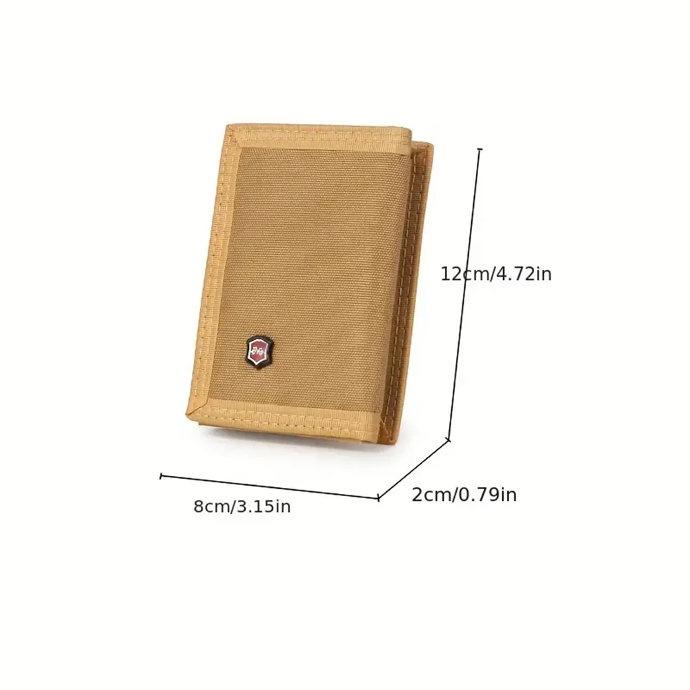 Rugged Cordura Mens Tri-Fold Wallet - Zippered Coin Pocket, Multifunctional compartments, Classic Style - Durable and Stylish 4