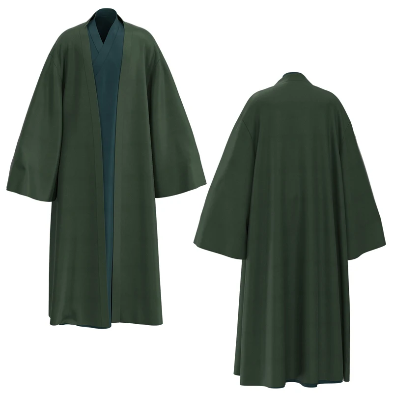 

Disfraz de Lord Voldemort para hombre y mujer, uniforme de Anime, bata verde oscura, mago, Halloween, Cosplay villano