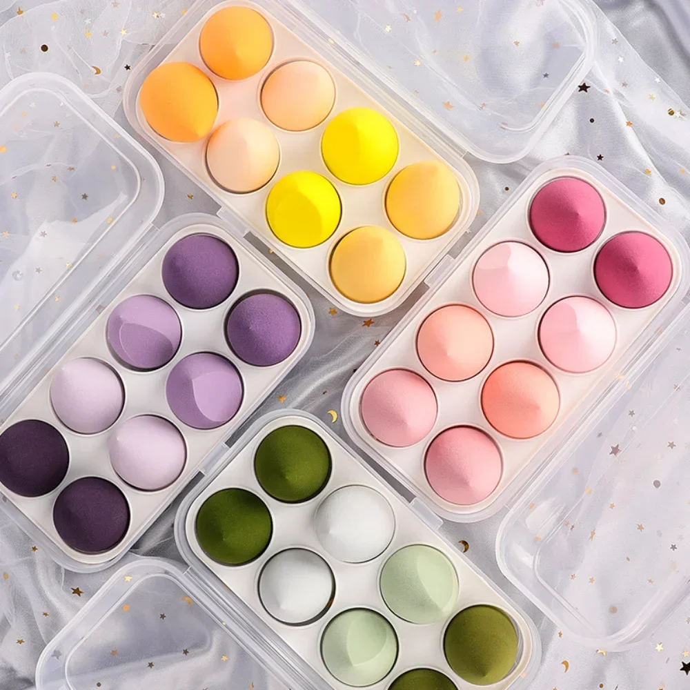 4/8pcs 메이크업 스펀지 블렌더 뷰티 에그 소프트 코스메틱 퍼프 파운데이션 스펀지 파우더 퍼프 여성 메이크업 액세서리 뷰티 도구