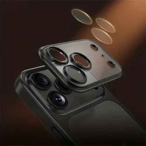 Luxury Plating Color PC Transparent Phone Case For iPhone 17 16 15 14 13 Pro Max Air Lens Protection Matte BackPlate Hard Cover - Image 5