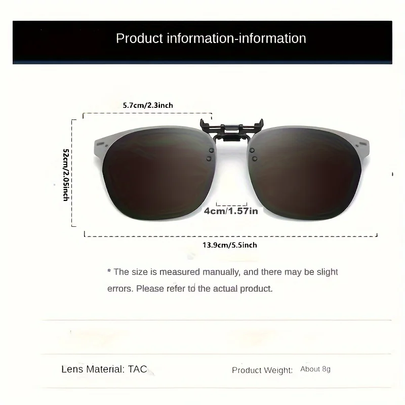 Driving Glasses 8 Color Styles Eyeglass Clip For Men And Women Can Be Flipped 180&deg;