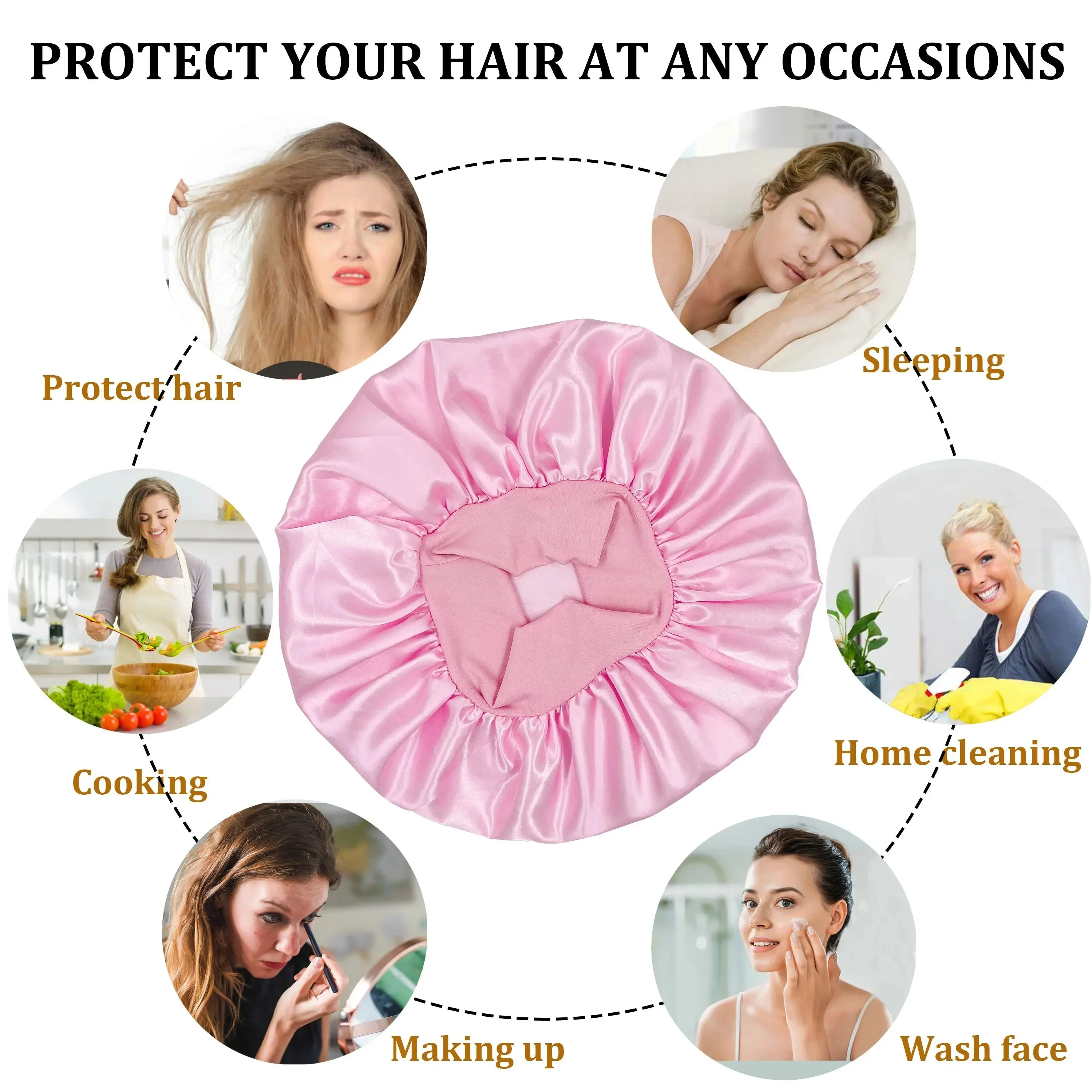 Sleep Hair Styling Set Heatless Hair Curling Headband Claw Clip Scrunchie Care Cap DIY Styling Tools 3/5/6pcs/Set