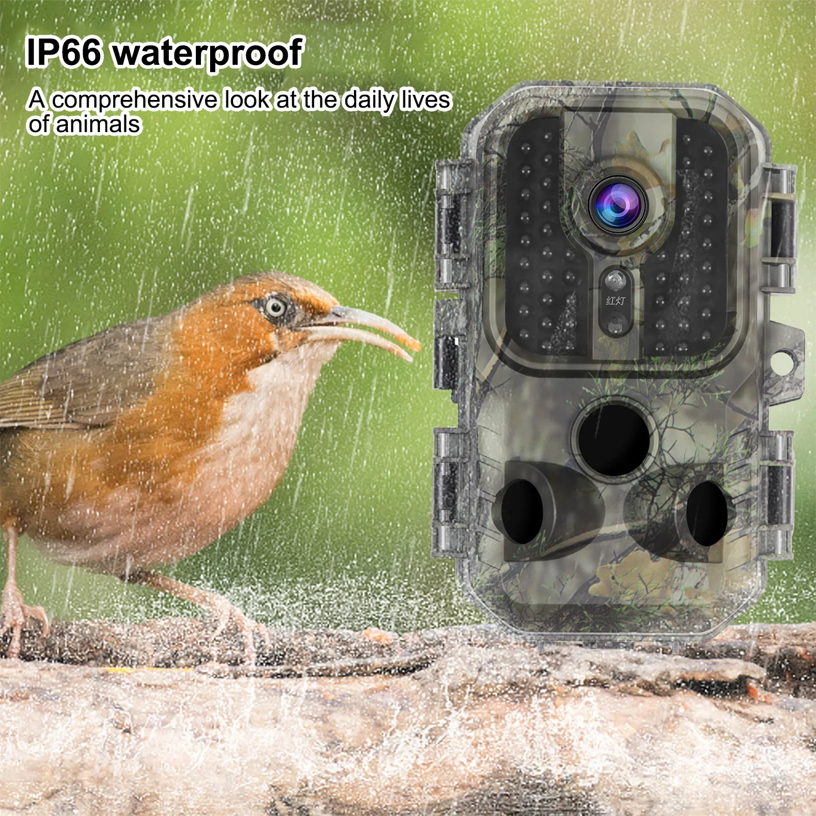 Hunting Trail Camera 30MP 4k Infrared Night Vision Motion Activated Trigger Security Cam Outdoor Wildlife Photo Traps