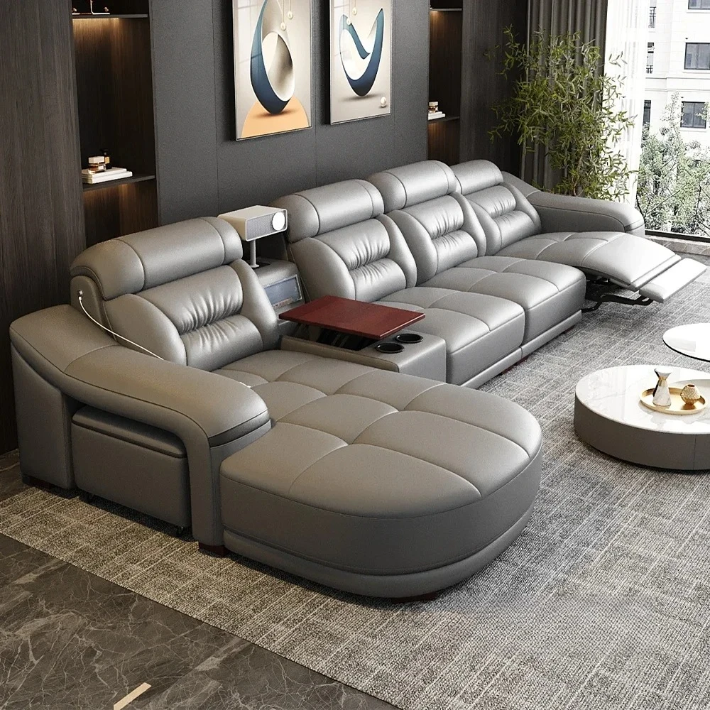 Power Reclining Leather Sofa 4