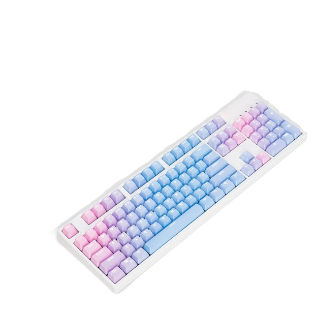 104 Keys Sunset Gradient Backlit Keycaps Thick PBT OEM Profile For Cherry MX Switches Of Mechanical Keyboard With Key Hot