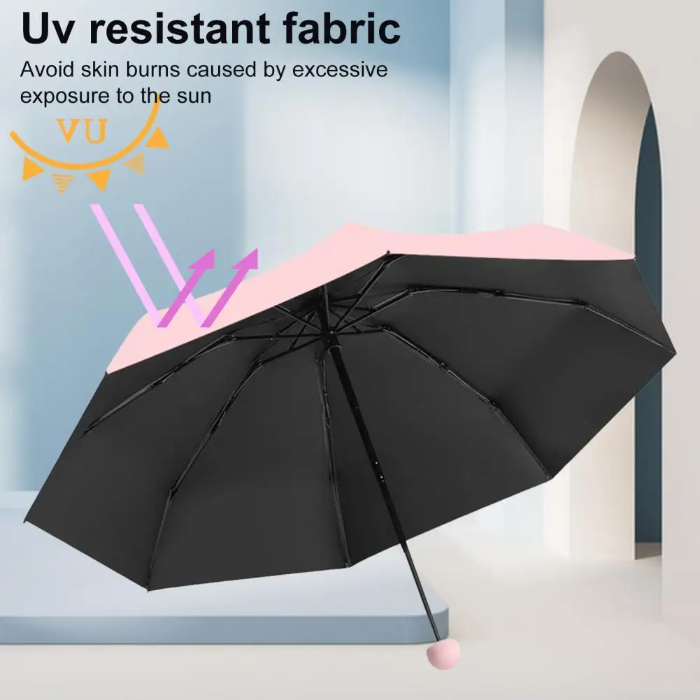 Travel Mini Umbrella Portable Sun Blocking UV Protection Windproof Lightweight Waterproof Folding Sun Rain Poc