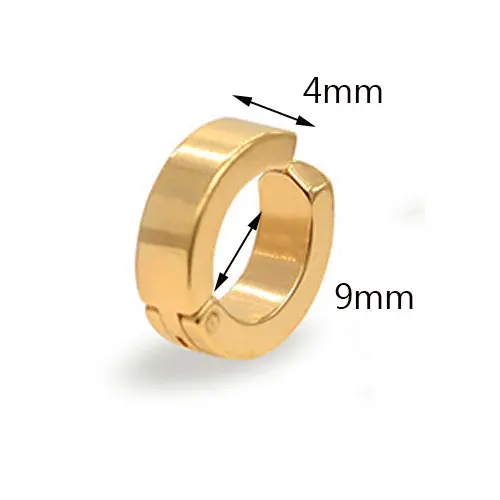 Ear Clip Earrings Stainless Steel Fashion Non Piercing Fake for Men Women Circle Round Punk Rock Style Jewelry Gifts
