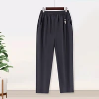 Summer Thin High Waist Cool Pants Women's Chiffon 2025 Elastic Loose Straight Leg Pants Women's Casual Pants - Image 3