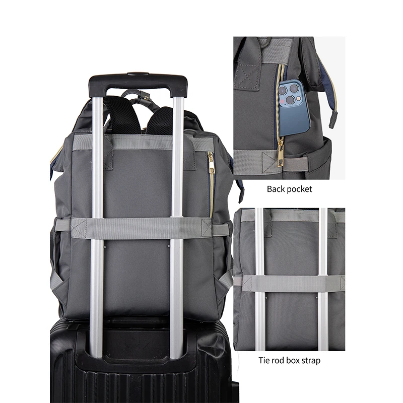 Lequeen Baby Nappy Backpack Bag Mummy Multi-function Outdoor Travel Diaper Bags For Baby Care Large Capacity Maternity Bag 6