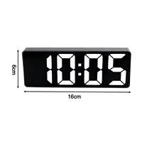 Exquisite Home Decor Clock Desk Alarm Clock Office Desk Clock Bedroom Clock White Large LED Display Energy Conservation 1